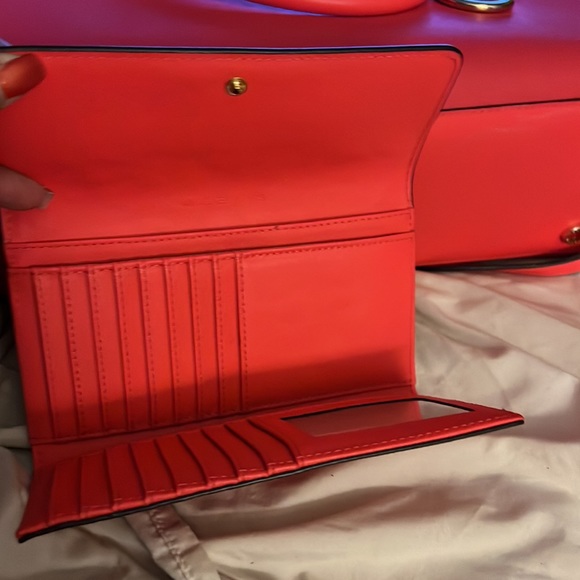 Red Michael Kors, purse, and wallet - Picture 6 of 6